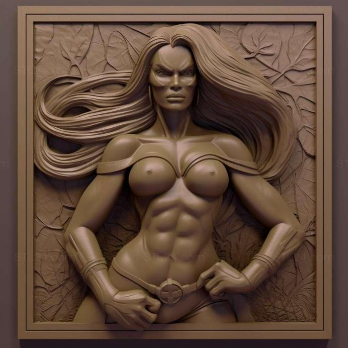 Characters (She Hulk 1, HERO_601) 3D models for cnc